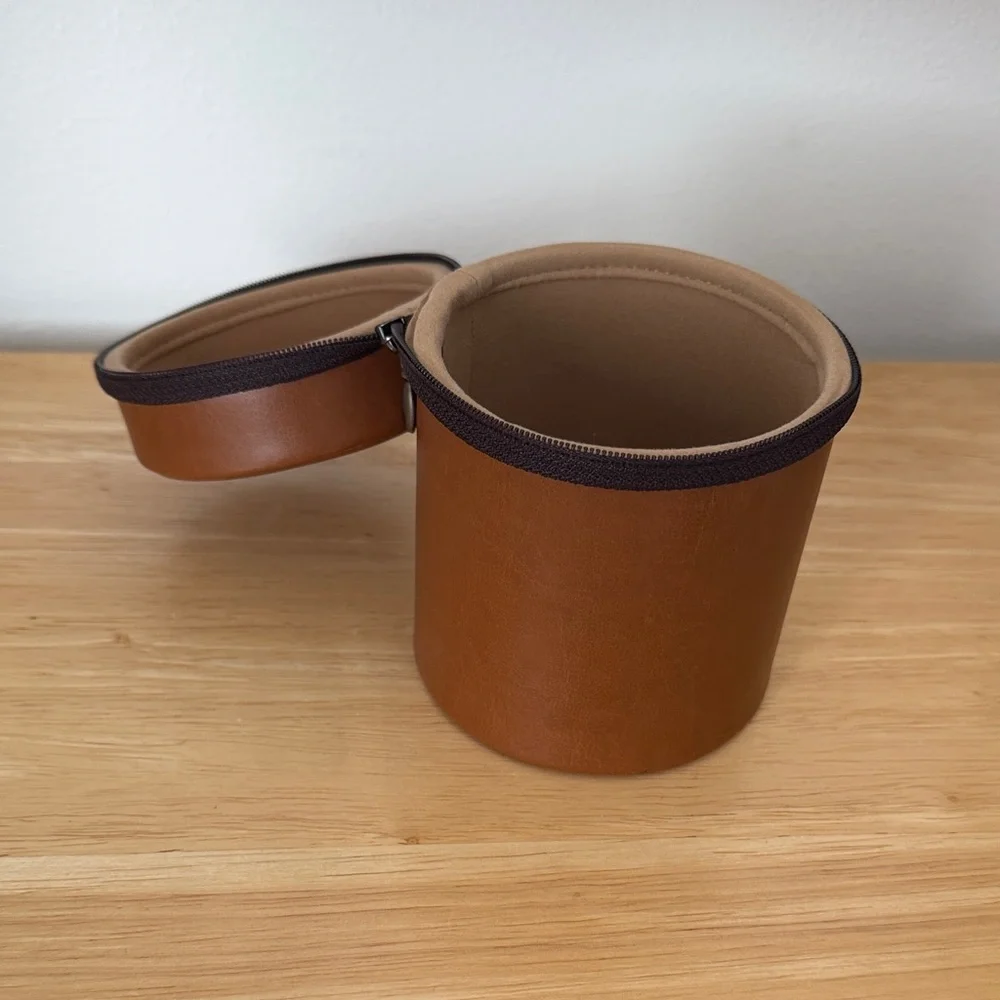 Faux Leather Lens Carrying Case